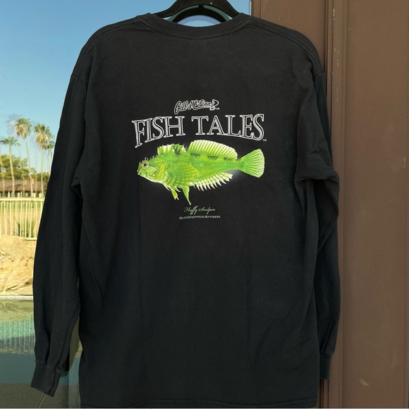 Gill McFinn's FISH TALES Black L/S Tee L - Picture 6 of 8